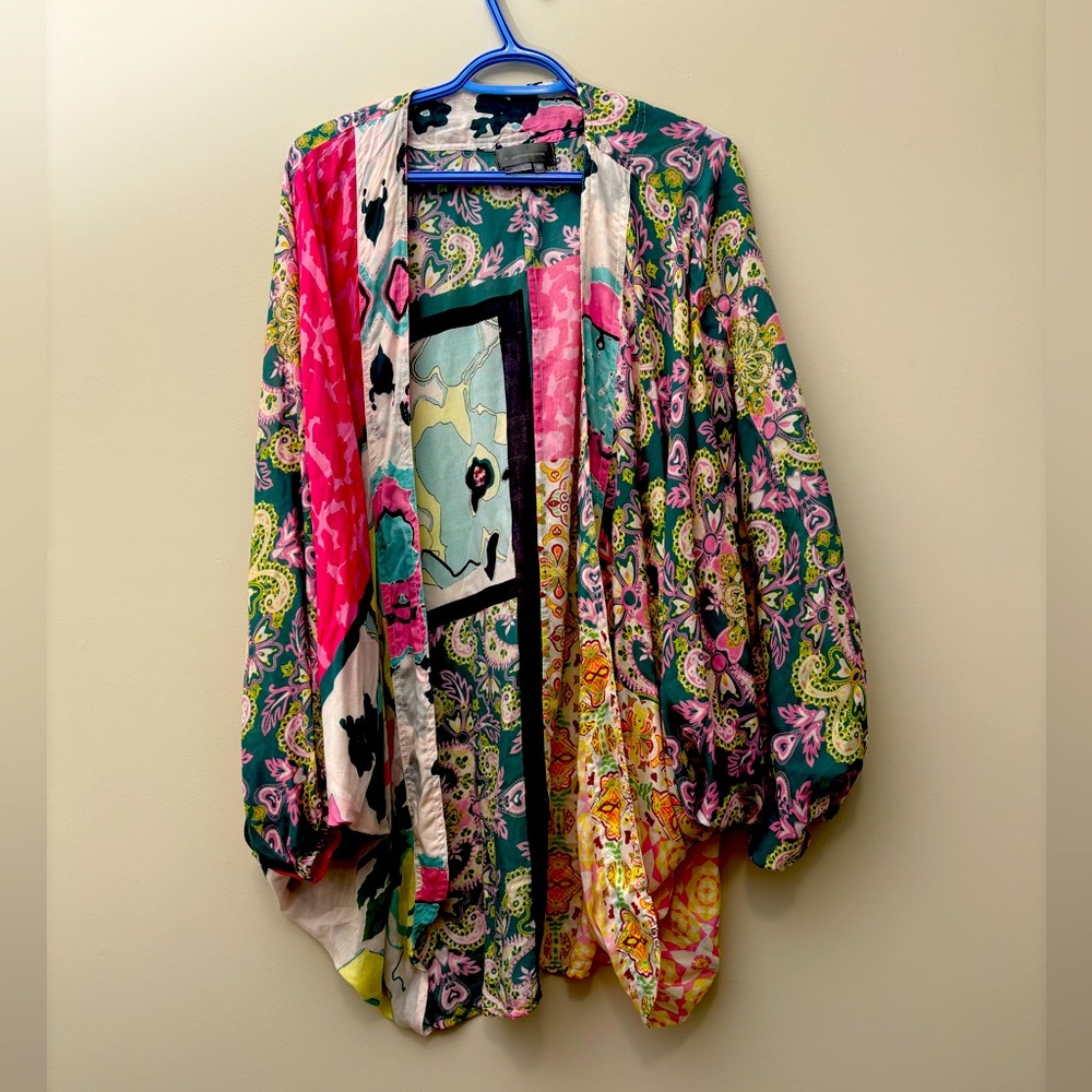 Anthropologie Multicolor Paisley Kimono